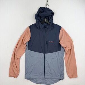 Flylow Davis Hooded Windbreaker Jacket Size S Mens Gray Mauve NEW
